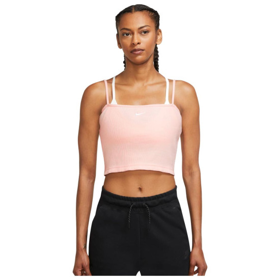 Nike Γυναικεία αμάνικη μπλούζα Sportswear Essential Rib Crop Top